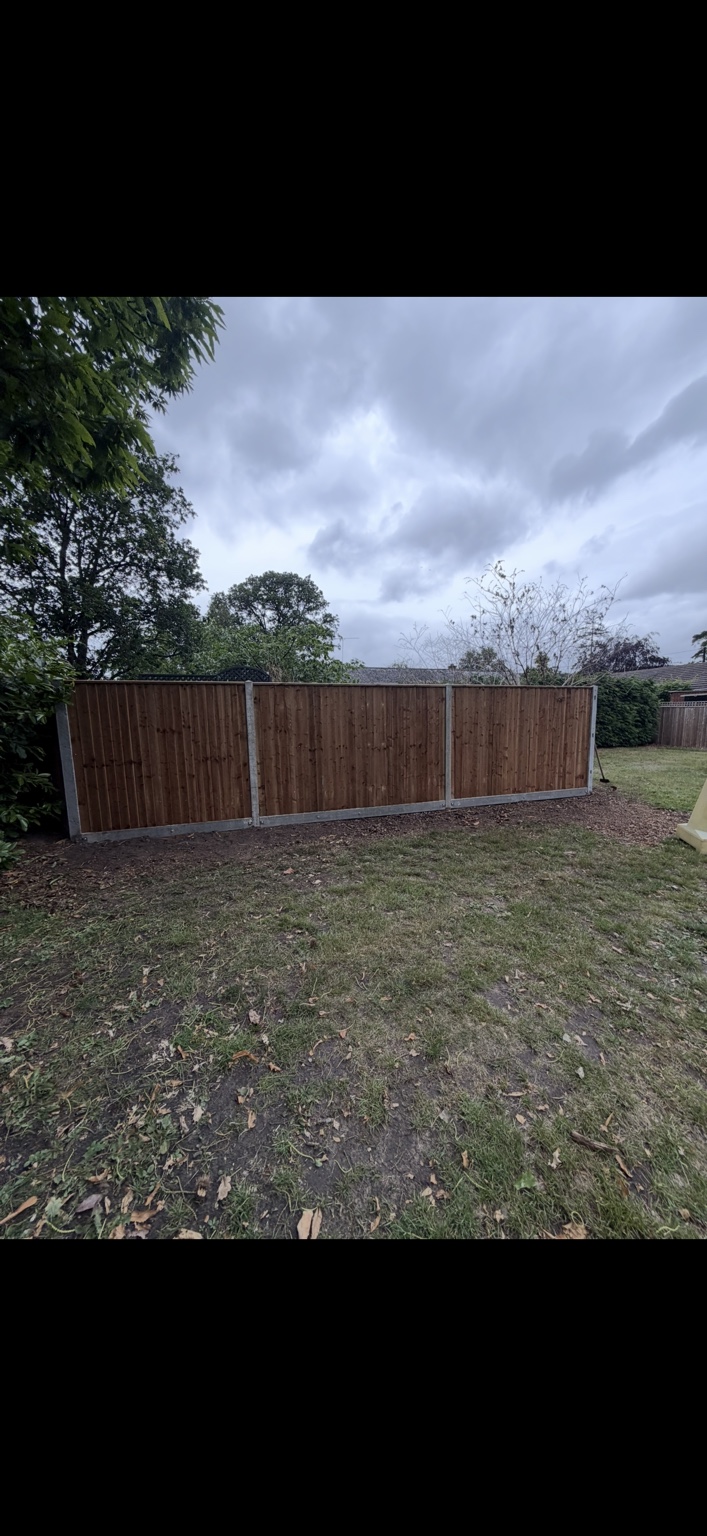 Domestic timber panel fencing project