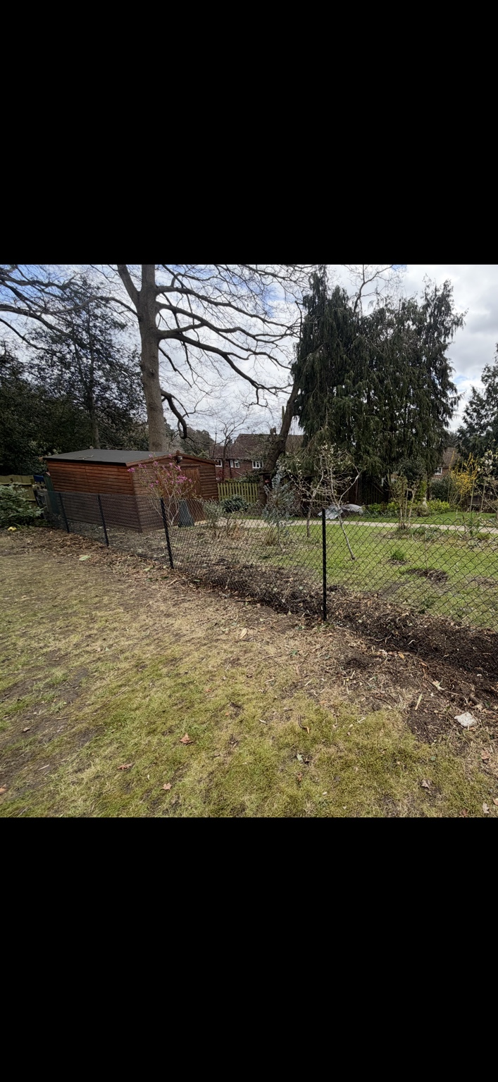 Chain link fencing project by Cartwright Fencing Company