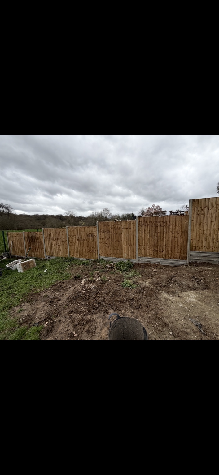 Timber panel fencing project by Cartwright Fencing Company