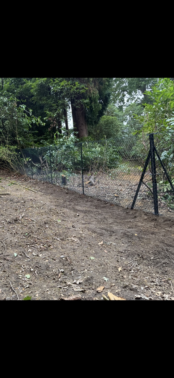 Chain link boundary fencing project by Cartwright Fencing Company
