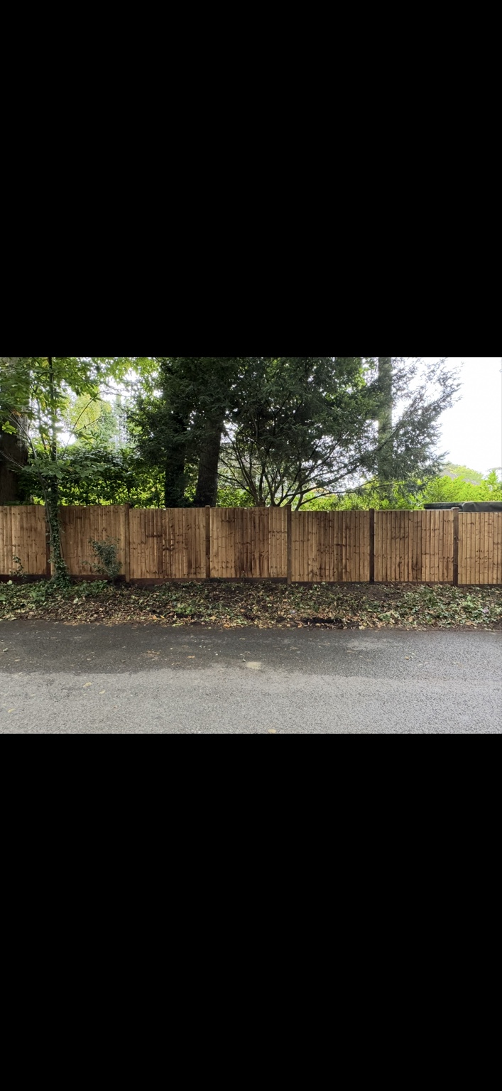 Timber panel boundary fencing by Cartwright Fencing Company
