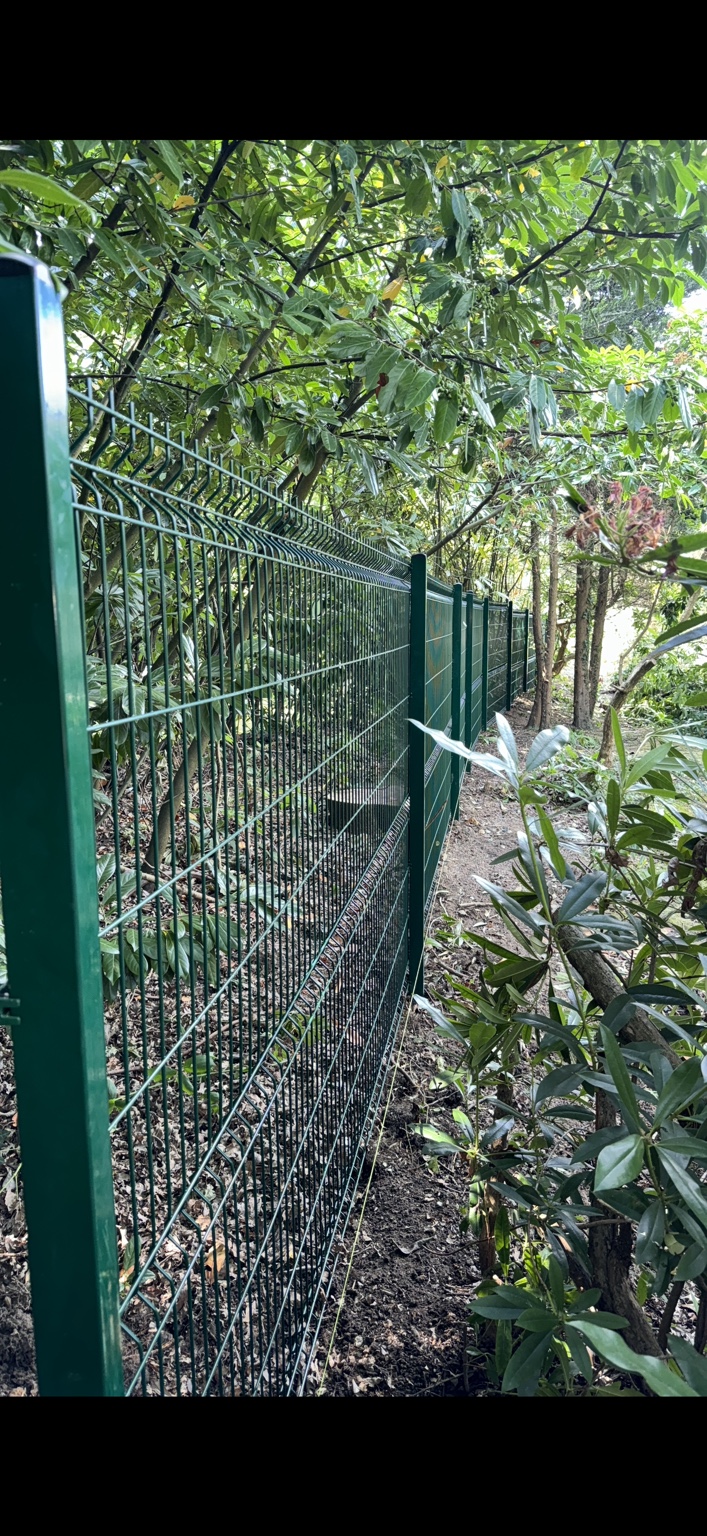 Green mesh security fencing by Cartwright Fencing Company